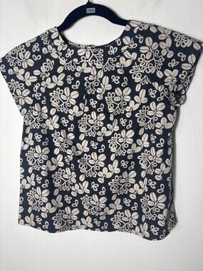Girls Bonpoint Black and Cream Top Sz 10
